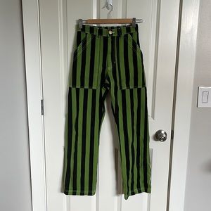 Big Bud Press Stripes Work pants olive and black XS